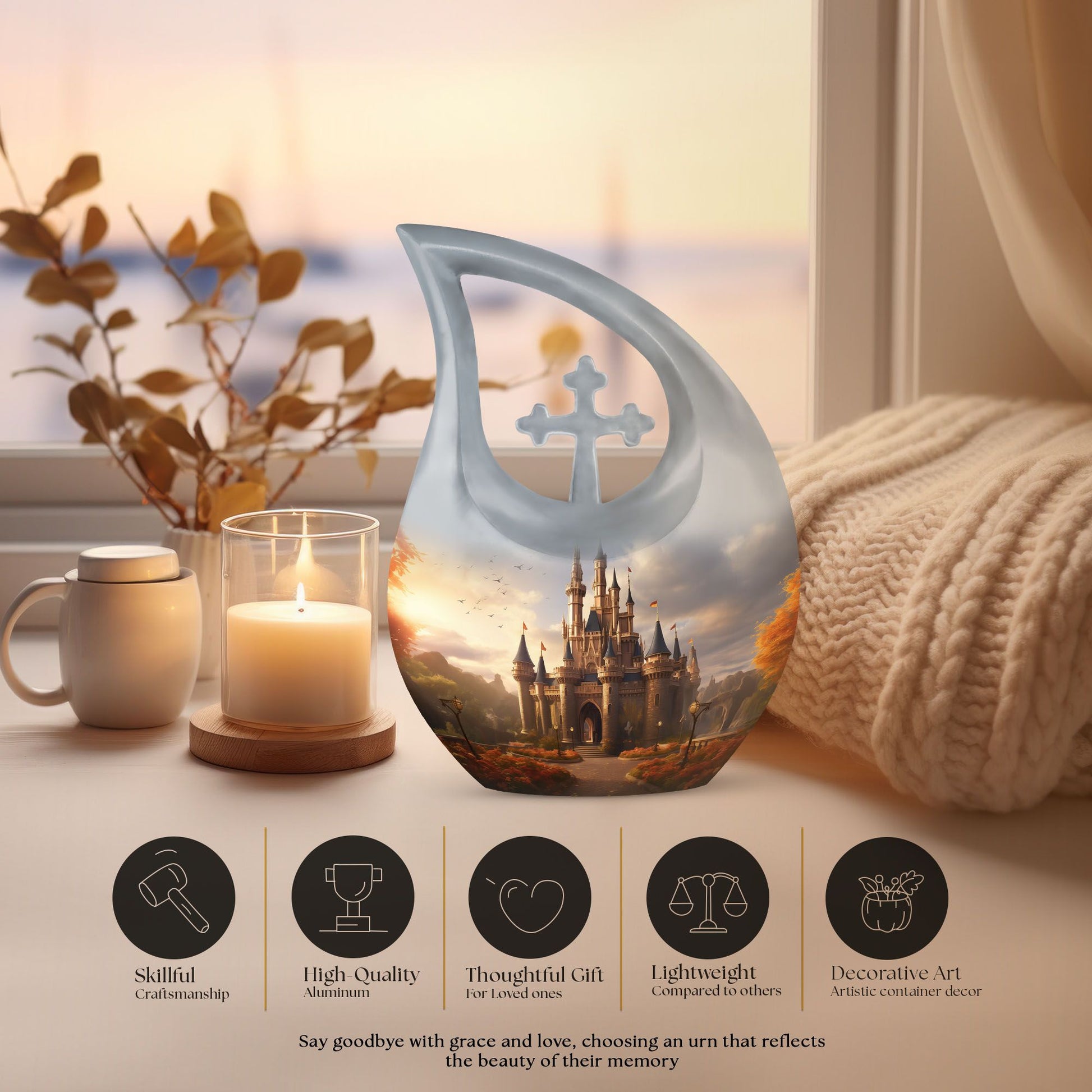 Castle Of Dreams 10-inch memorial urn