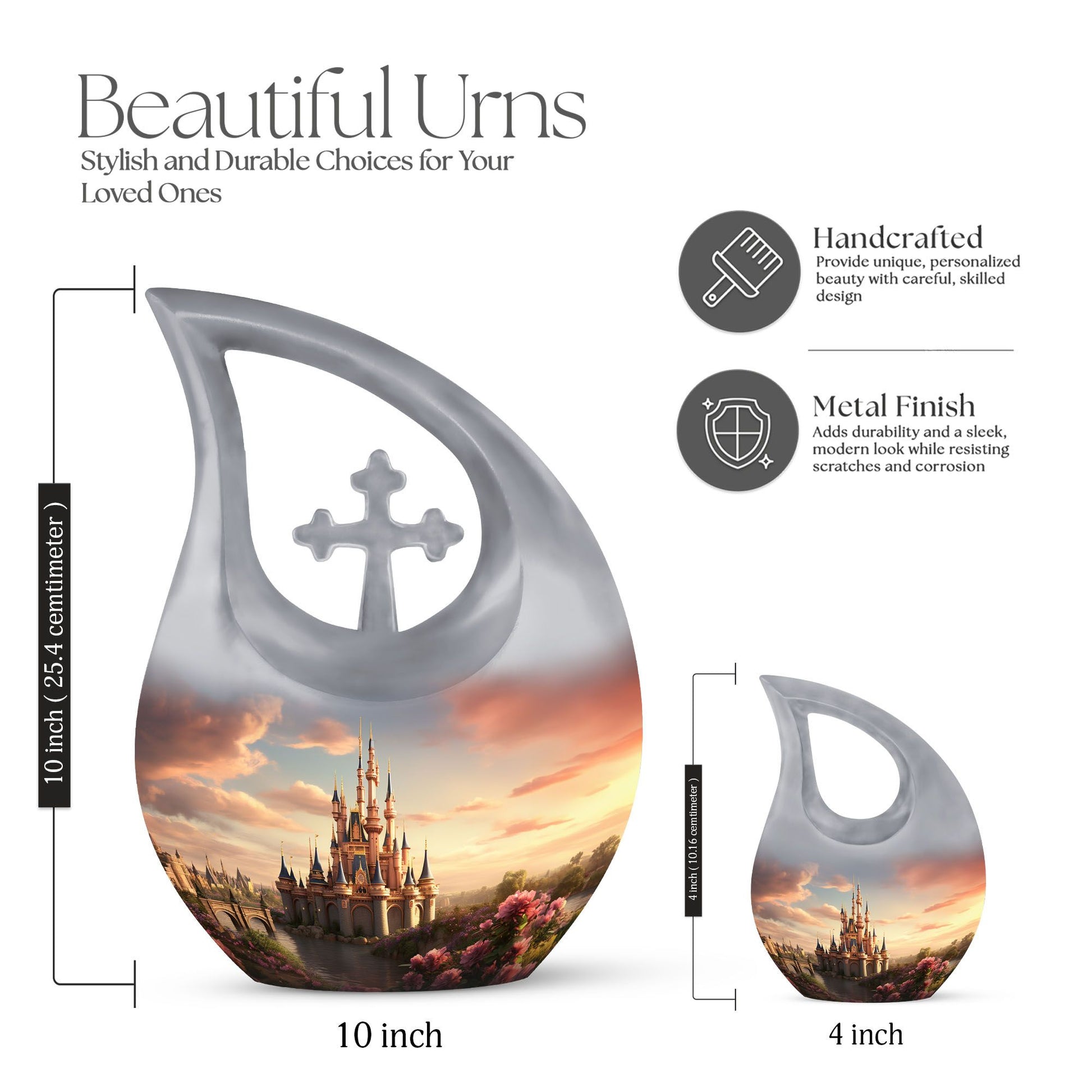 10-inch Fairytale Twilight Castle Urn 