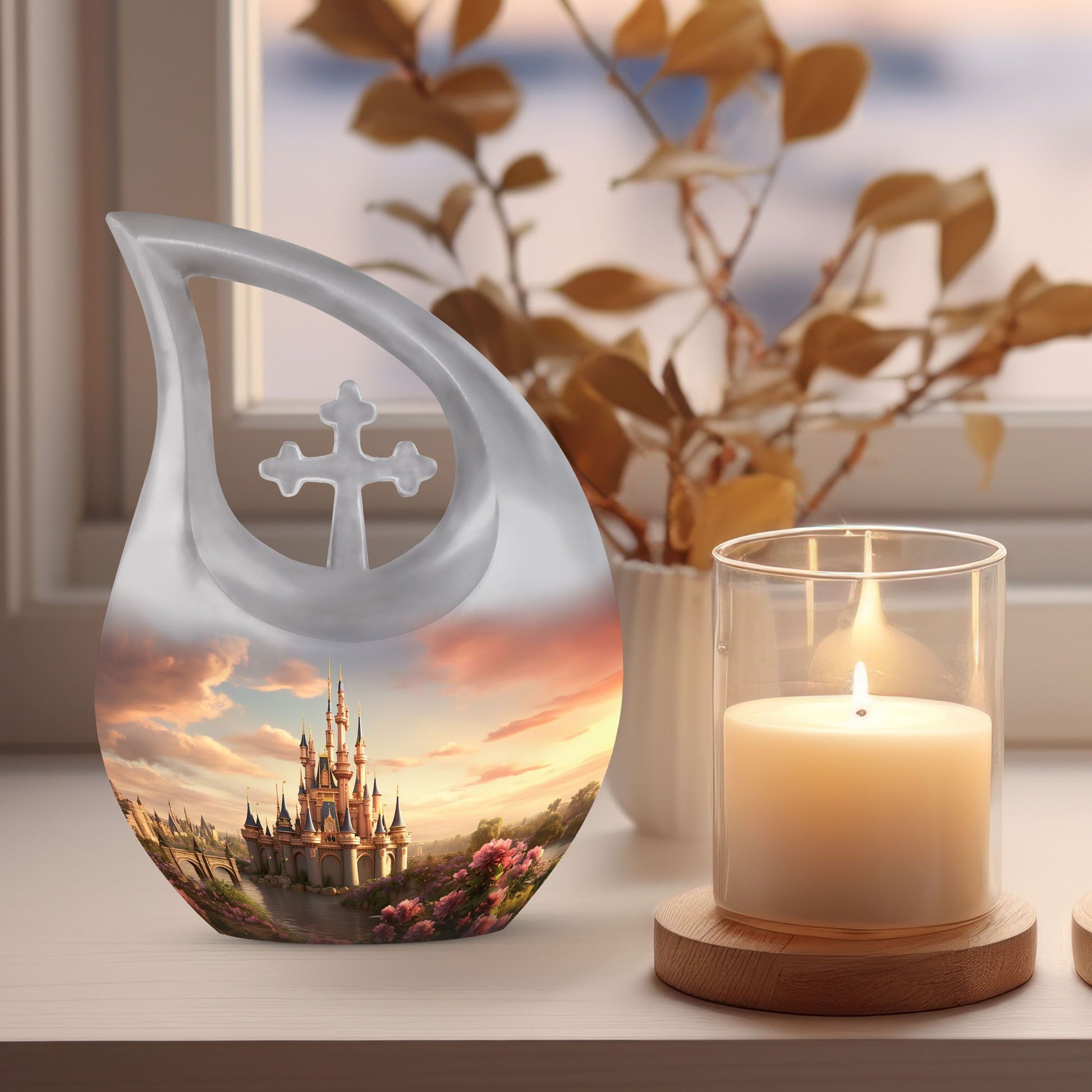 10-inch Fairytale Twilight Castle Urn 