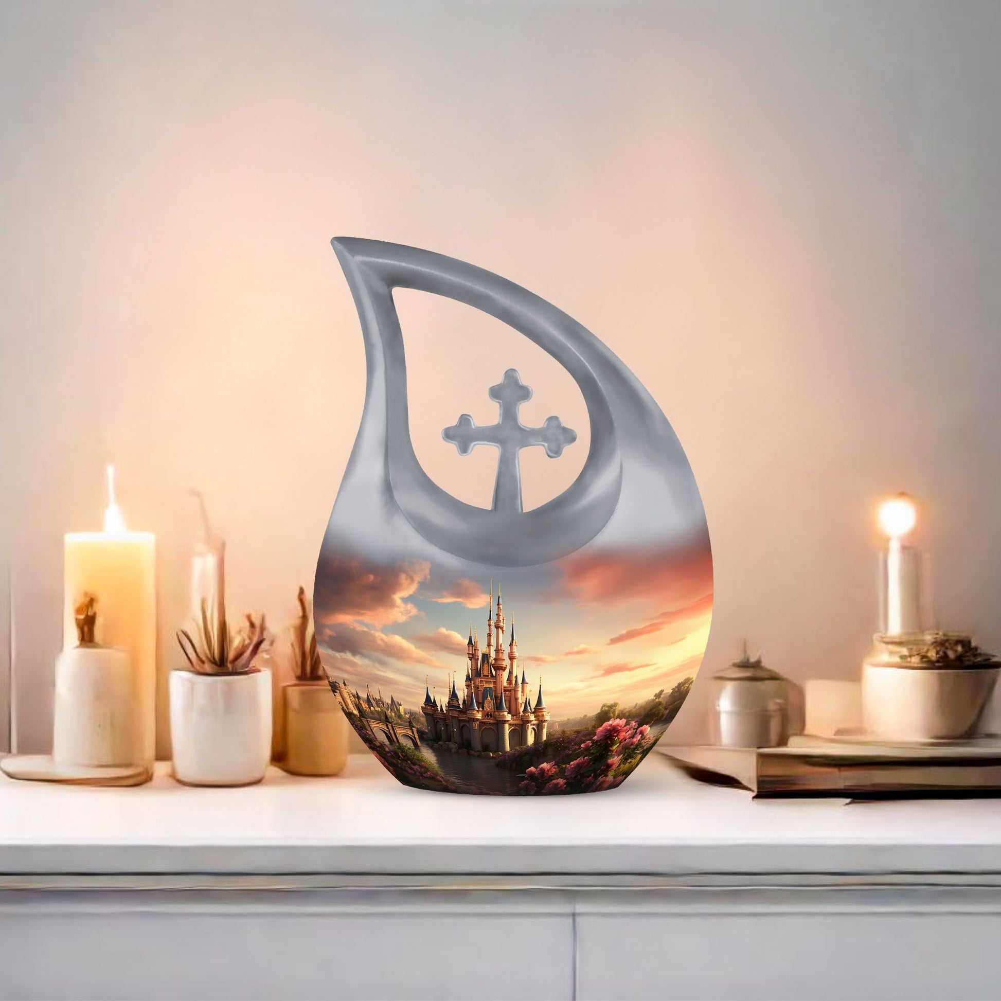 10-inch Fairytale Twilight Castle Urn 