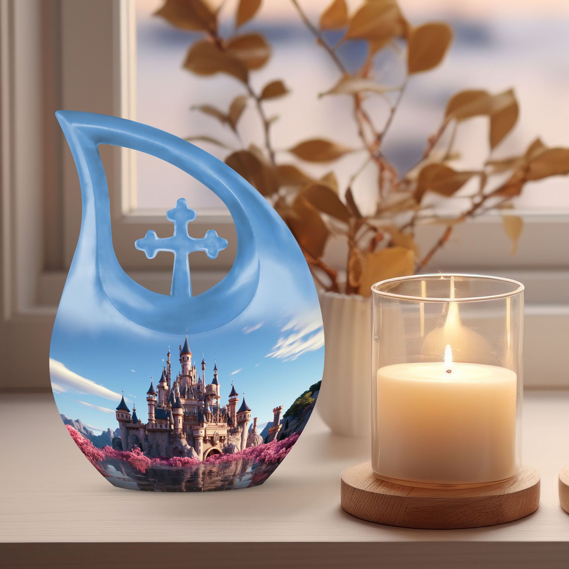 10 inch Cherry Blossom Fortress Urn