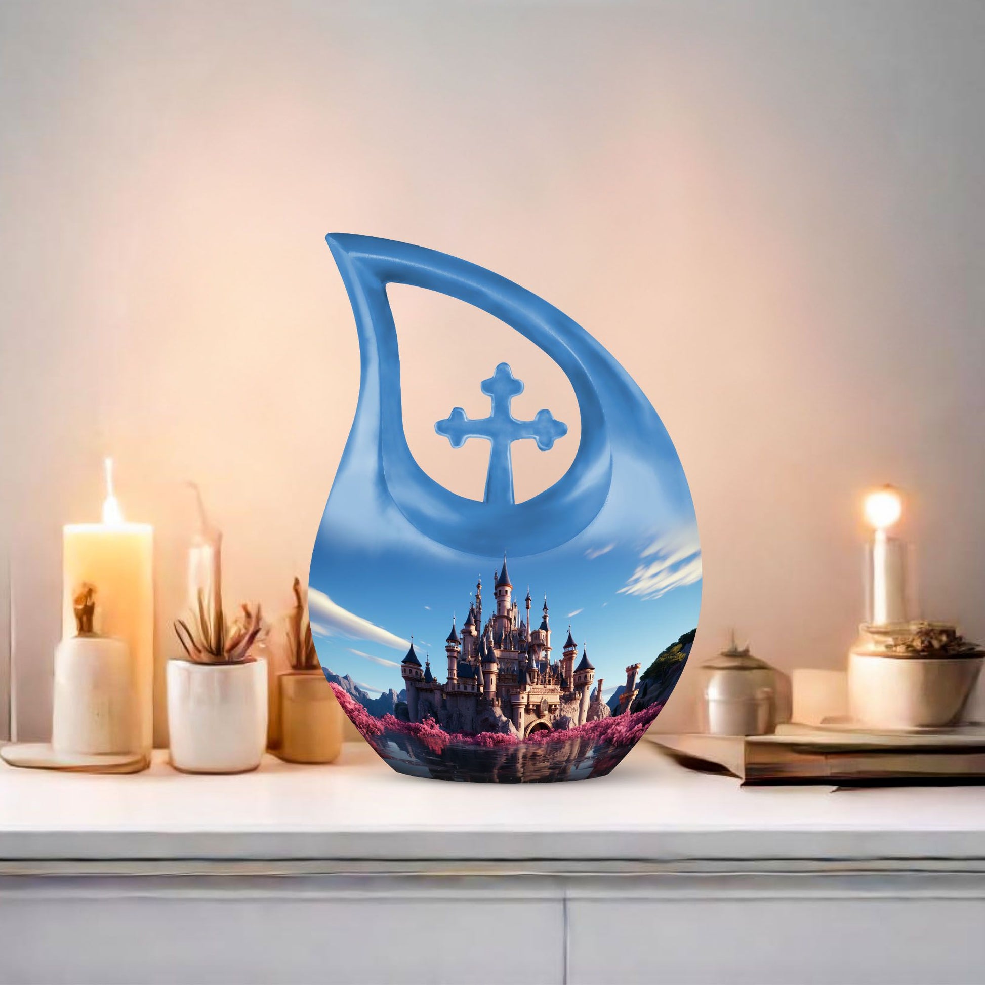 10 inch Cherry Blossom Fortress Urn