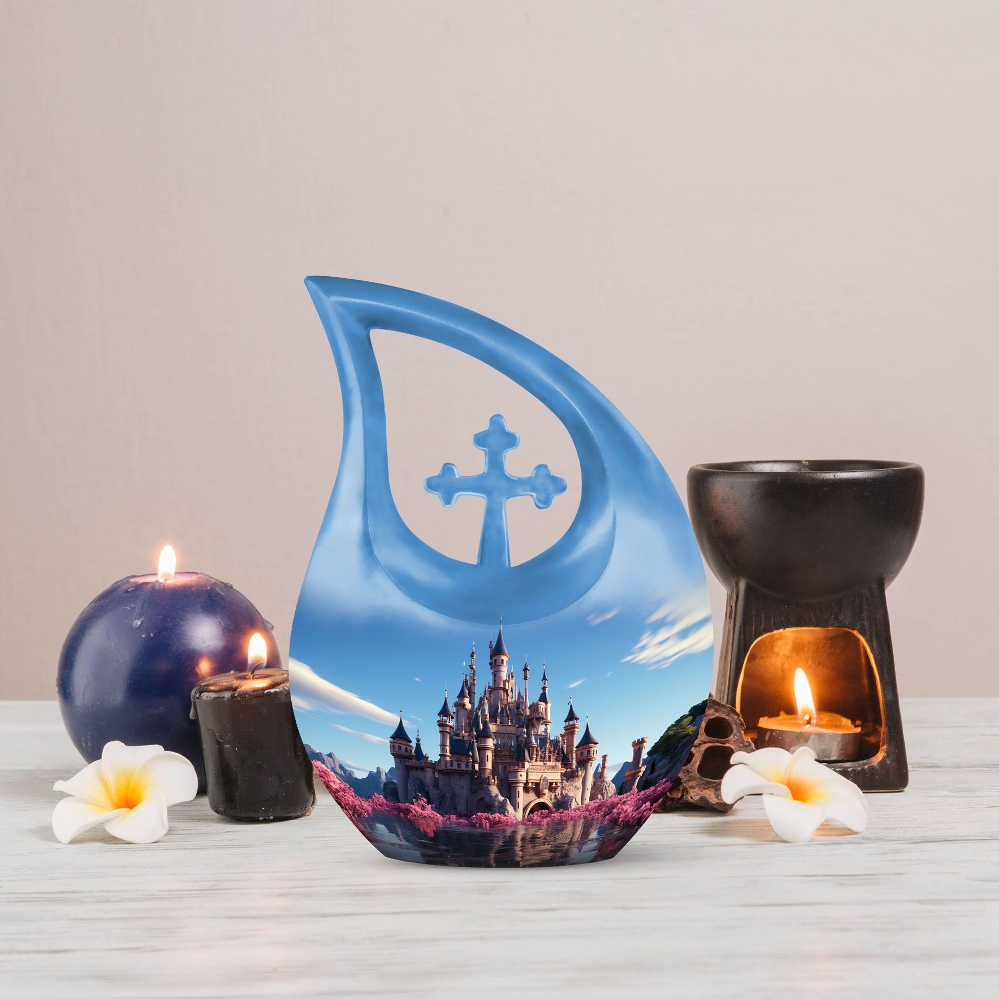 10 inch Cherry Blossom Fortress Urn