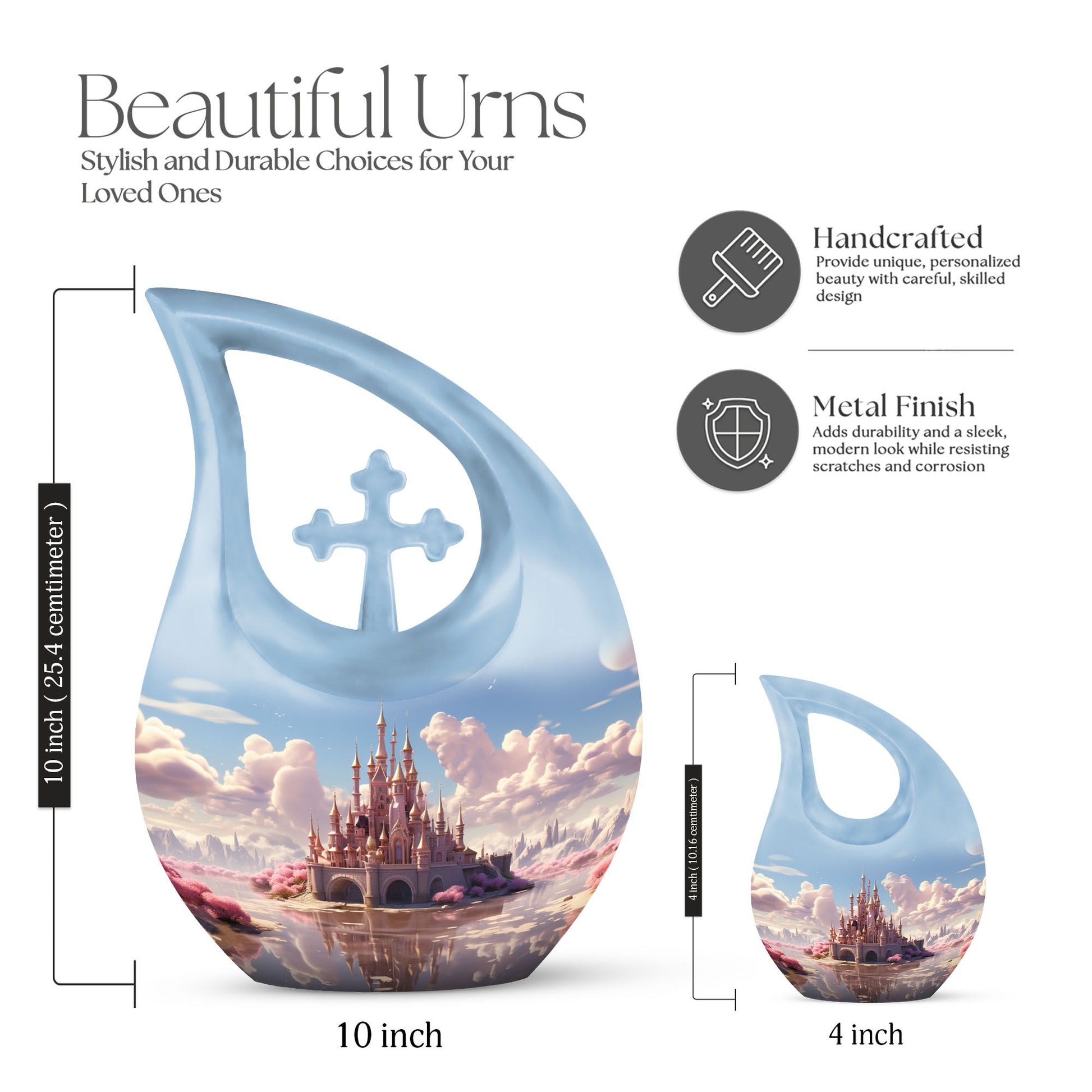 10-inch Cotton Cloud Castle urn