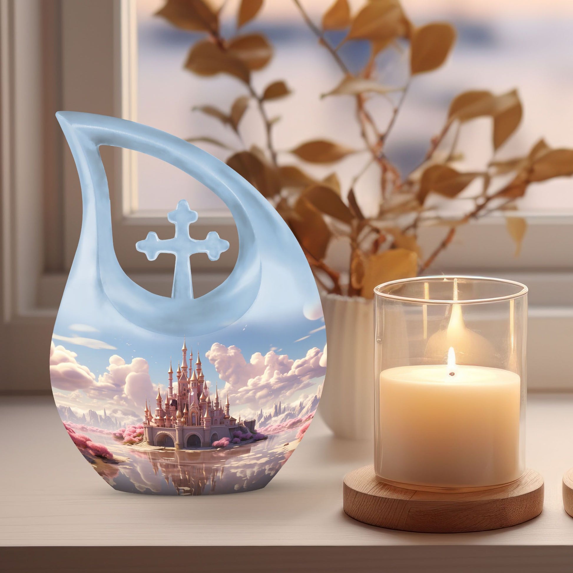 10-inch Cotton Cloud Castle urn