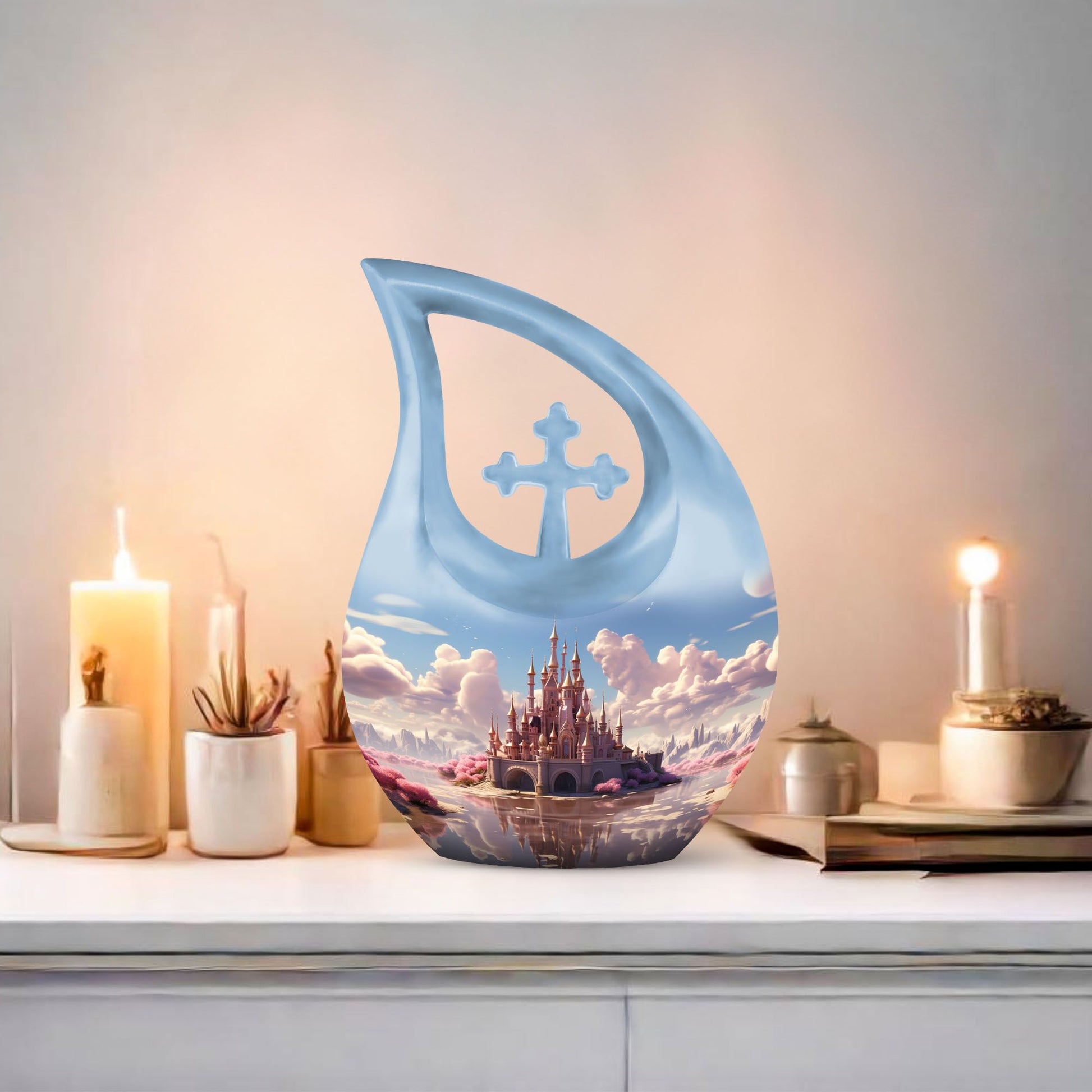 10-inch Cotton Cloud Castle urn