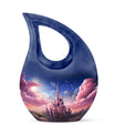 Handcrafted 10-inch Dream Castle in Urn, 