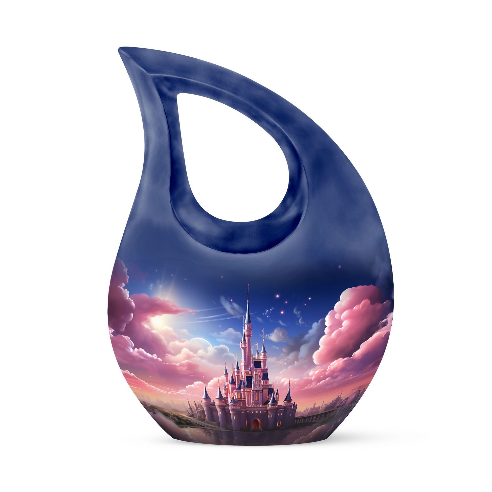 Handcrafted 10-inch Dream Castle in Urn, 