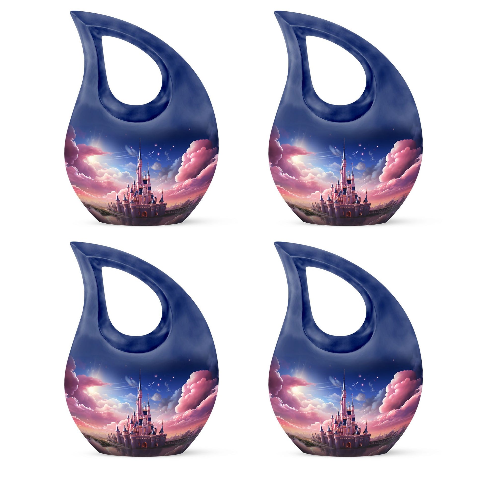 Handcrafted 10-inch Dream Castle in Urn, 