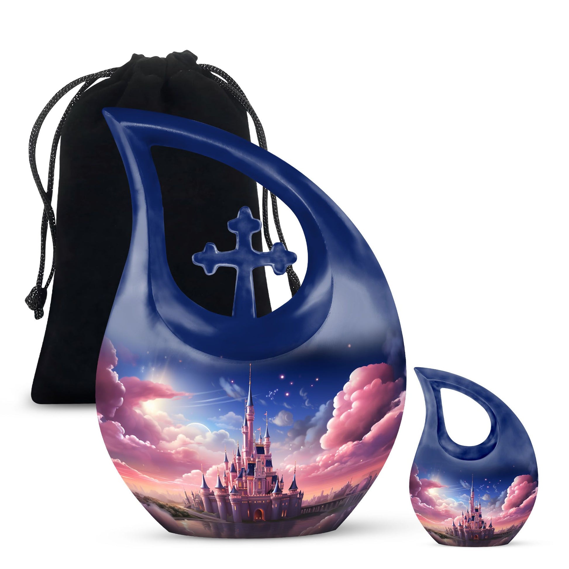 Handcrafted 10-inch Dream Castle in Urn, 