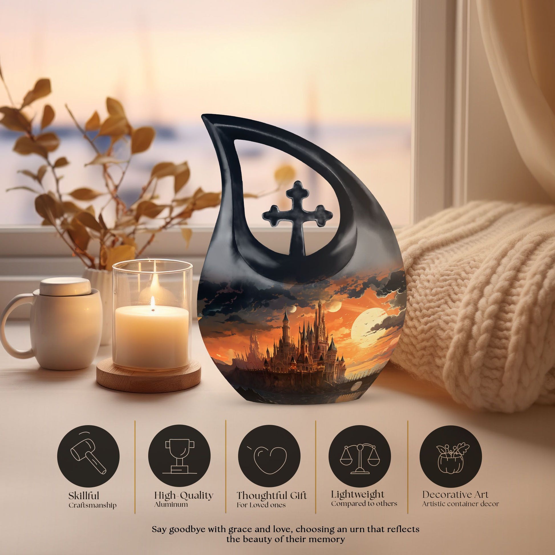 10-inch Twilight Castle Urn, 