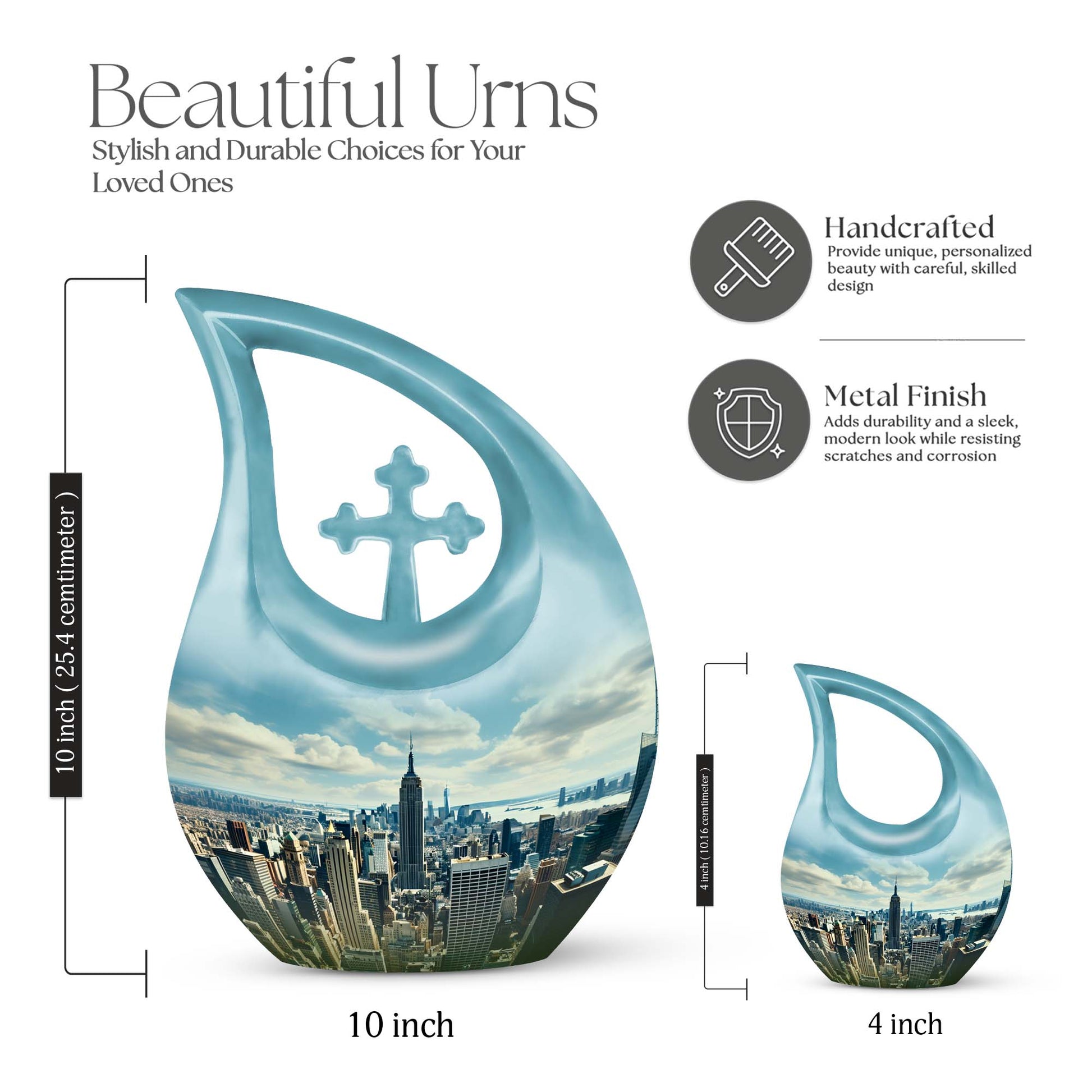 10 Inch New York City Urn 