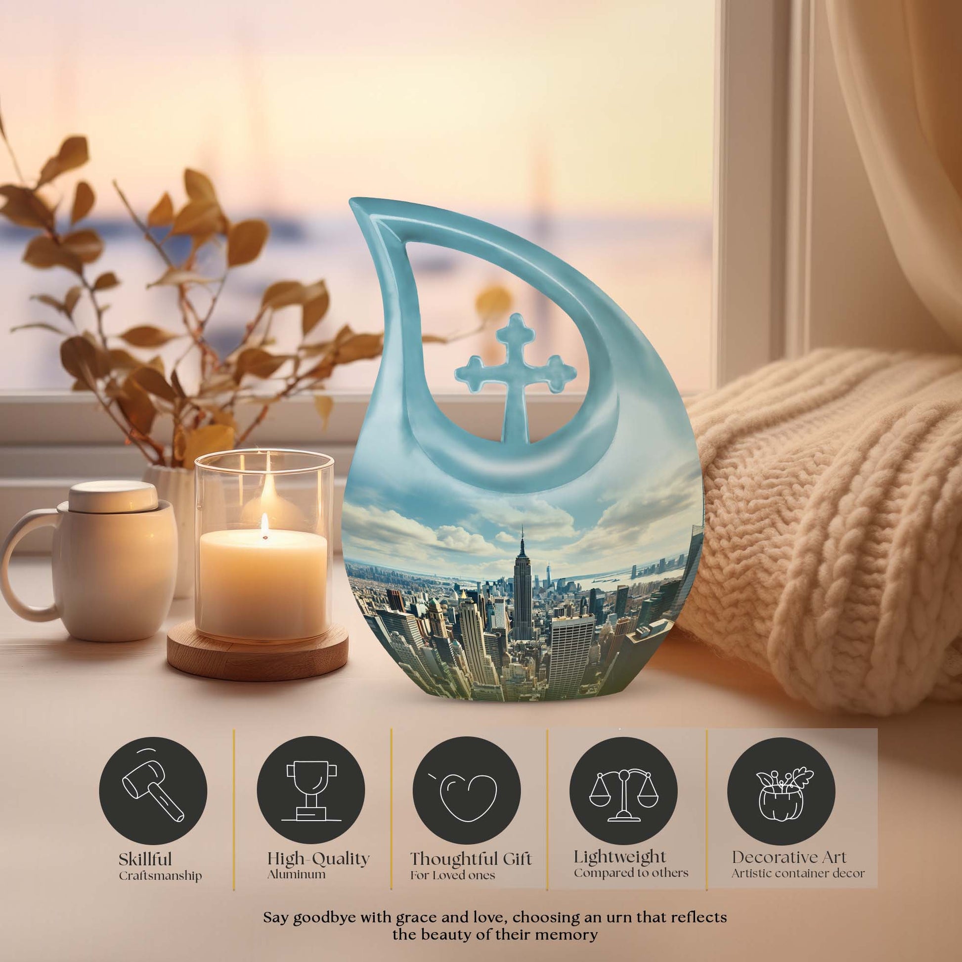 10 Inch New York City Urn 