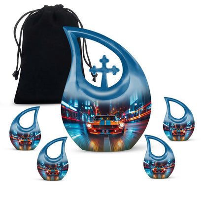 Cross Drop Design Midnight Drive Urn,