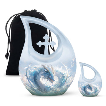 10 inch large Urn with 1 Keepsake 3 Inch Urn