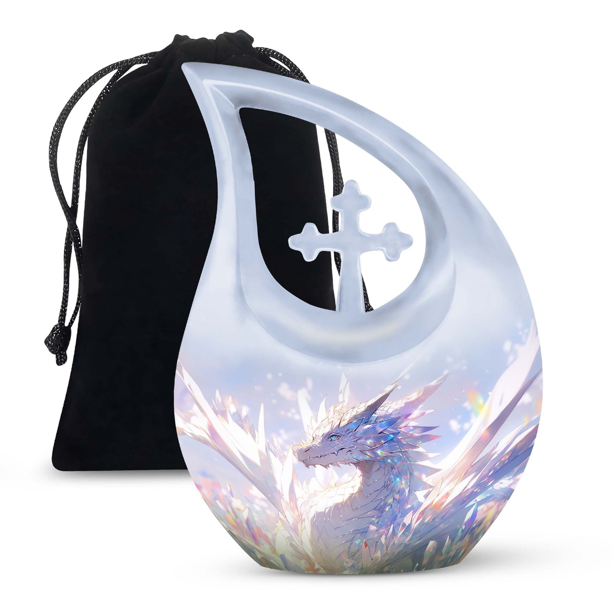 The Crystal Dragon Metal Memorial Urn 