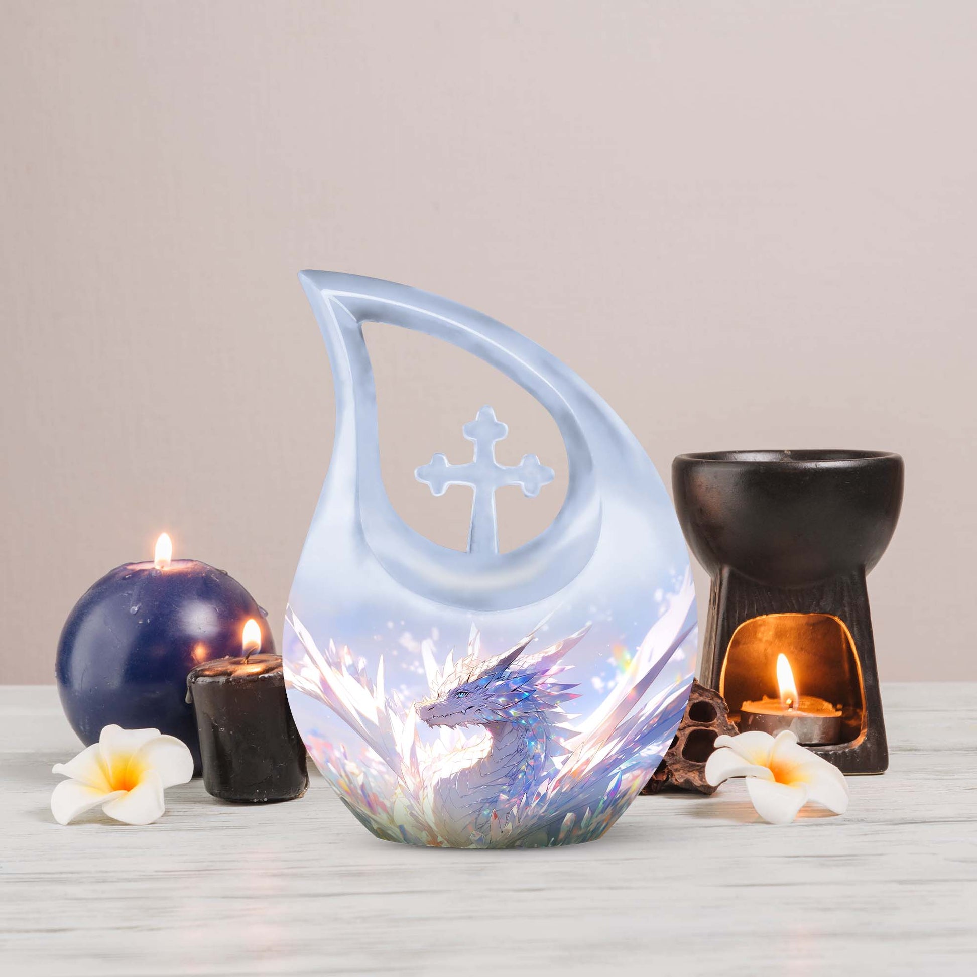 The Crystal Dragon Metal Memorial Urn 