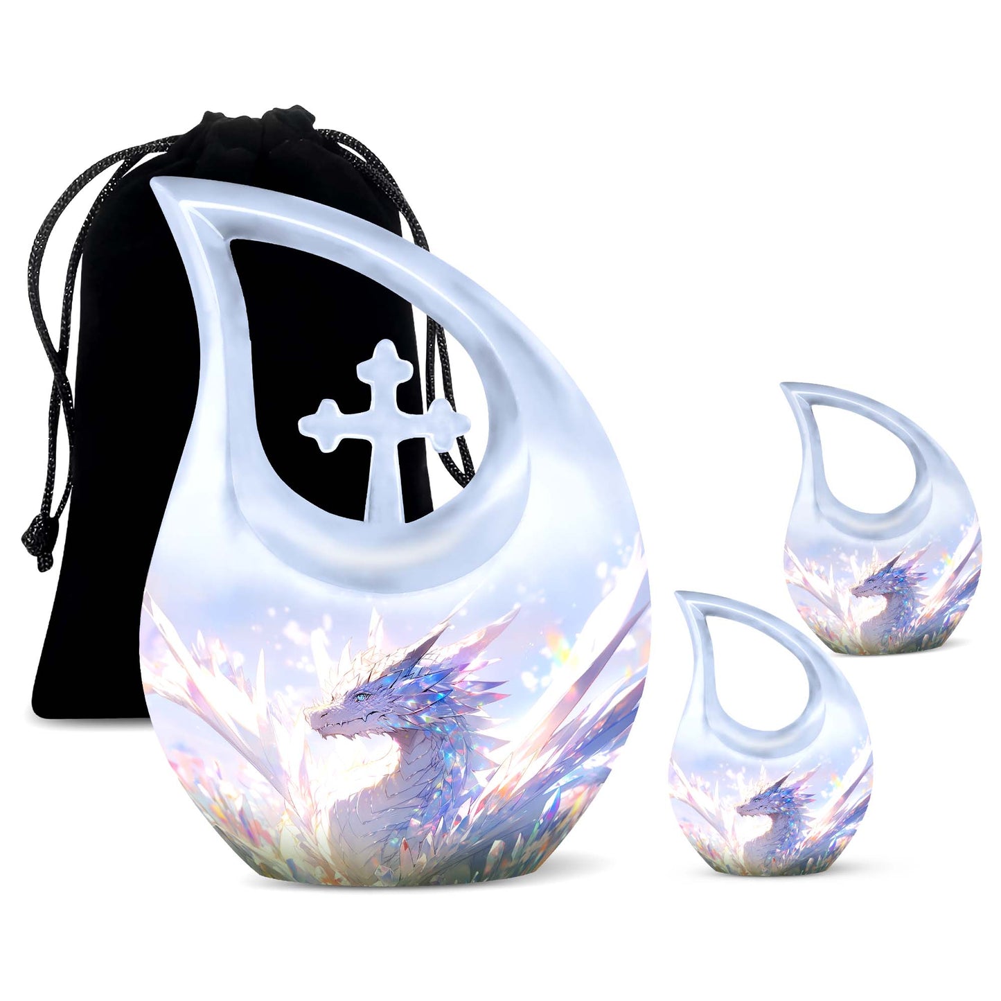 The Crystal Dragon Metal Memorial Urn 