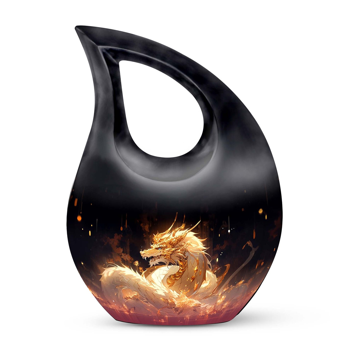 Golden Dragon's Cross Drop Urn for Mom