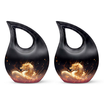 Golden Dragon's Cross Drop Urn for Mom