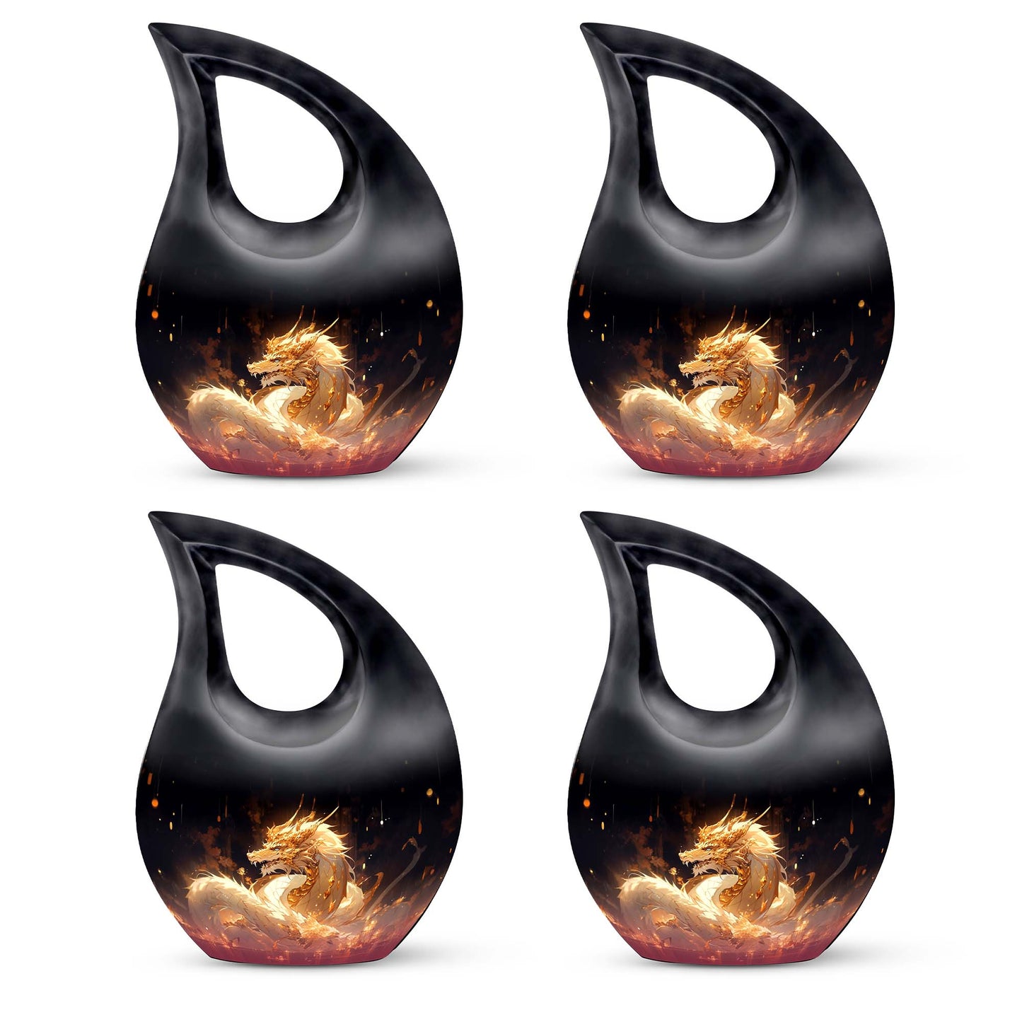 Golden Dragon's Cross Drop Urn for Mom