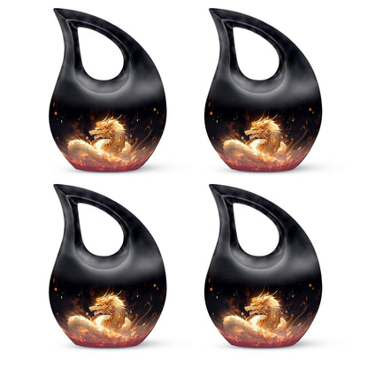 Golden Dragon's Cross Drop Urn for Mom
