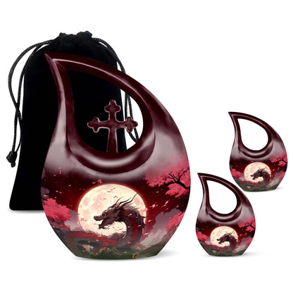 Crimson Moonrise Theme Urn