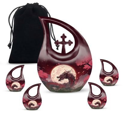 Crimson Moonrise Theme Urn