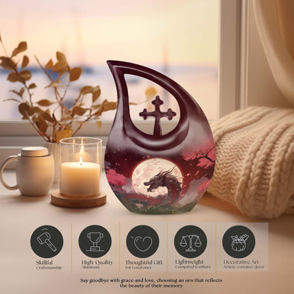 Crimson Moonrise Theme Urn