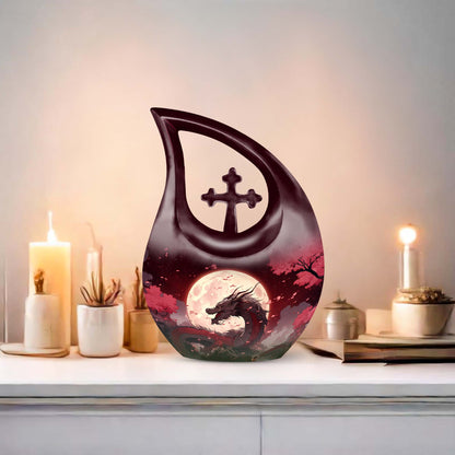 Crimson Moonrise Theme Urn