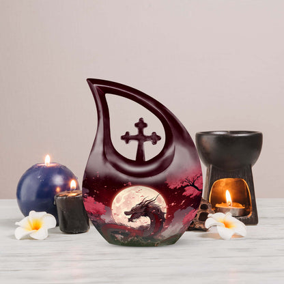 Crimson Moonrise Theme Urn