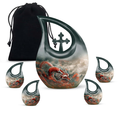 Large Vermilion Dragon's Urn 