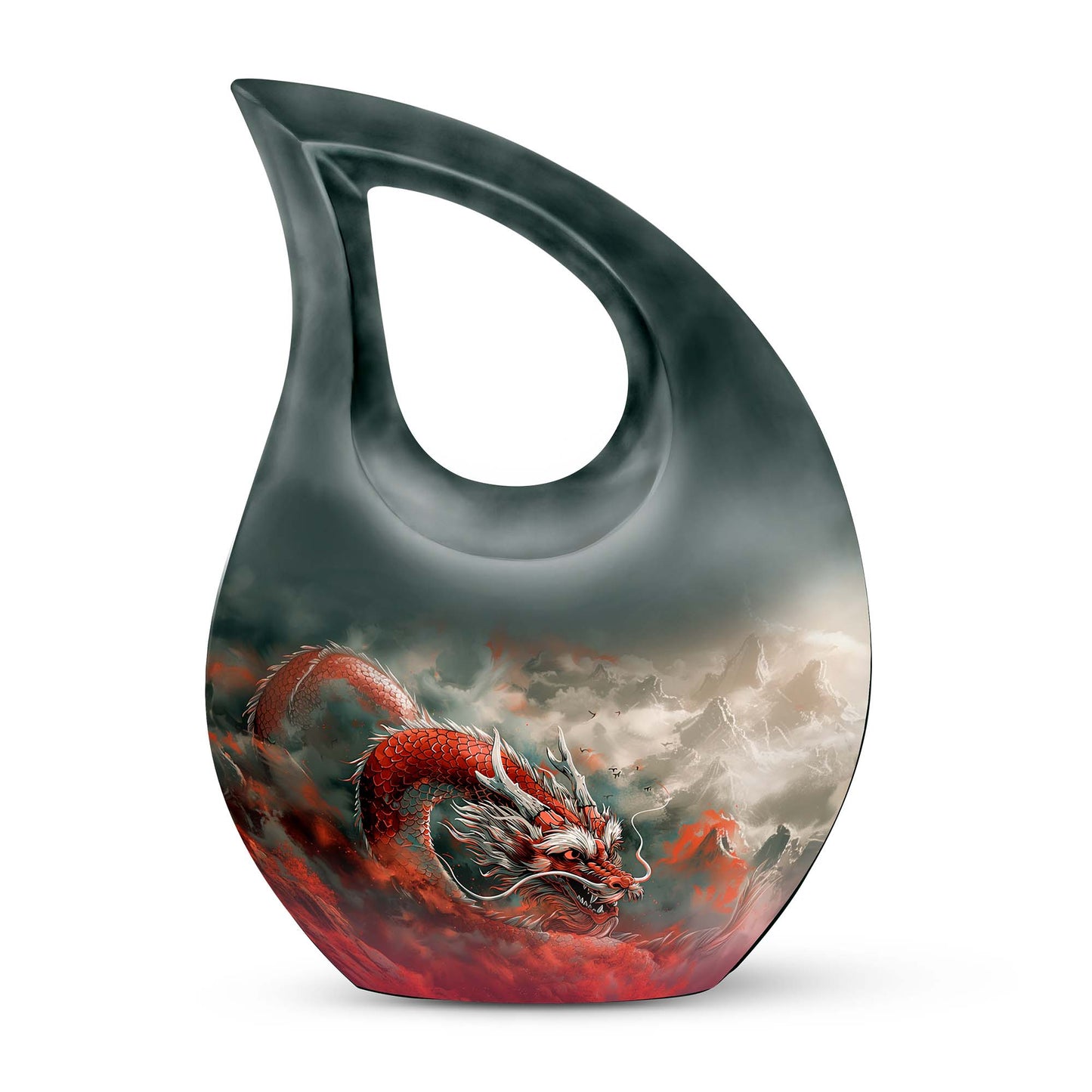 Large Vermilion Dragon's Urn 