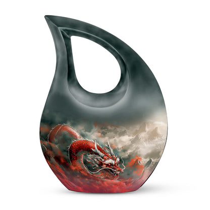 Large Vermilion Dragon's Urn 
