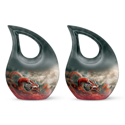 Large Vermilion Dragon's Urn 