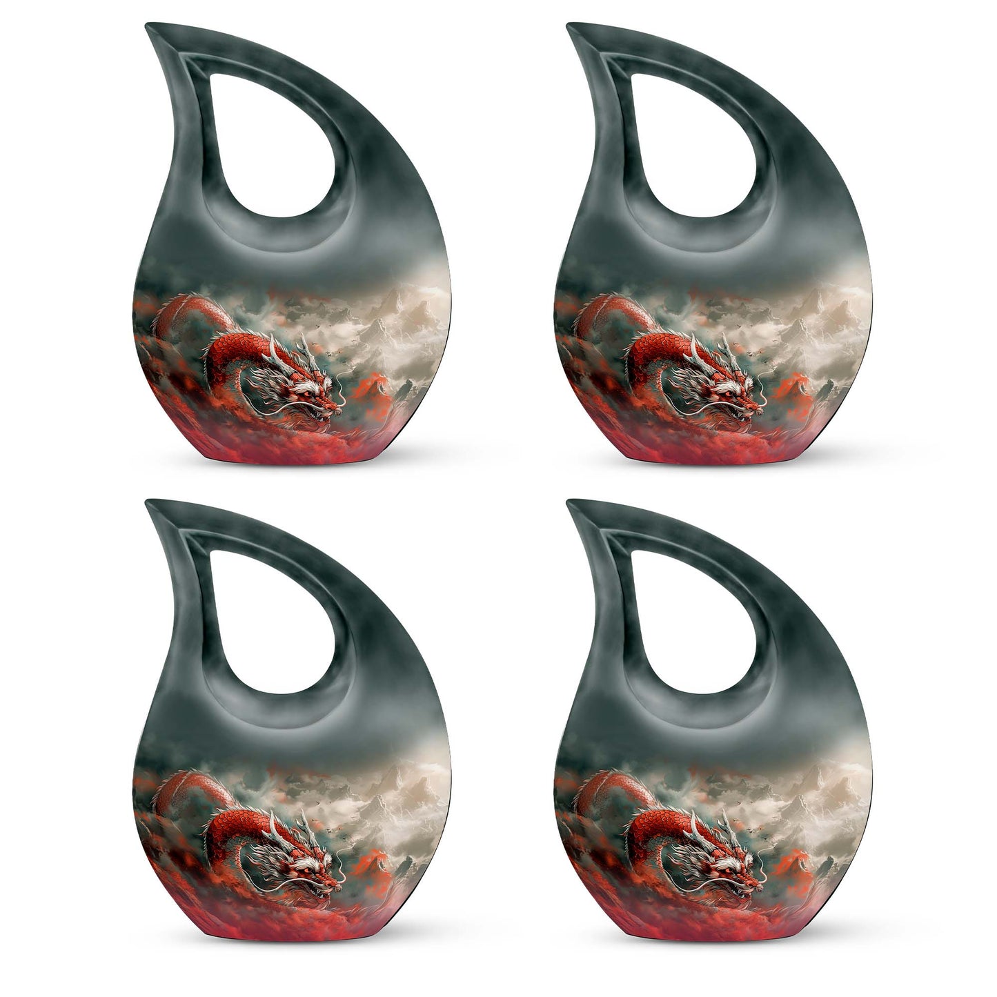 Large Vermilion Dragon's Urn 