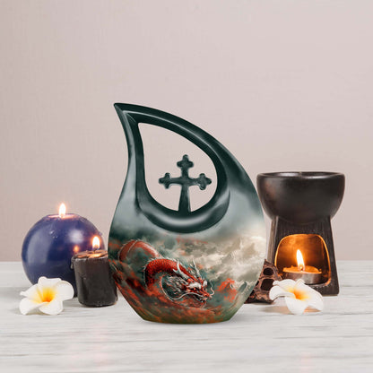 Large Vermilion Dragon's Urn 