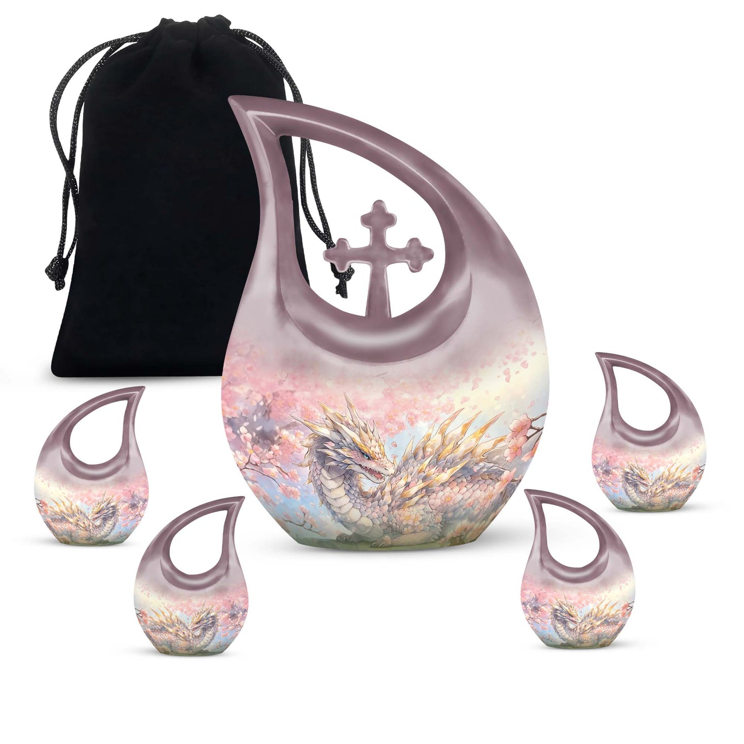 Blossoming Guardian memorial urn