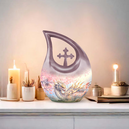 Blossoming Guardian memorial urn