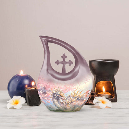Blossoming Guardian memorial urn