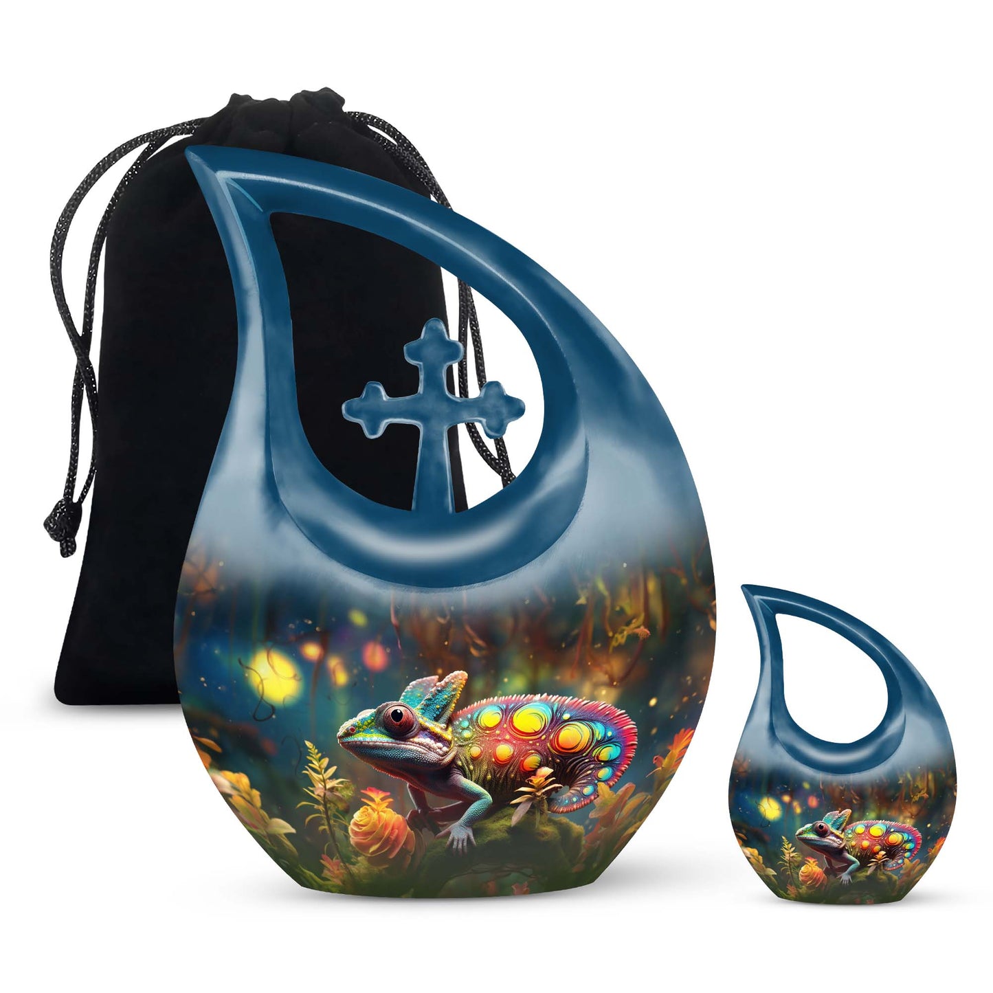 Colorful Personalized Beach Cremation Urn for Mom - 10-inch, 200 cu in - Yatskia