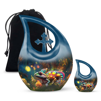 Colorful Personalized Beach Cremation Urn for Mom - 10-inch, 200 cu in - Yatskia
