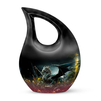 Wood Beach Cremation Urn for Human Ashes - 10-inch, 200 cu in - Yatskia