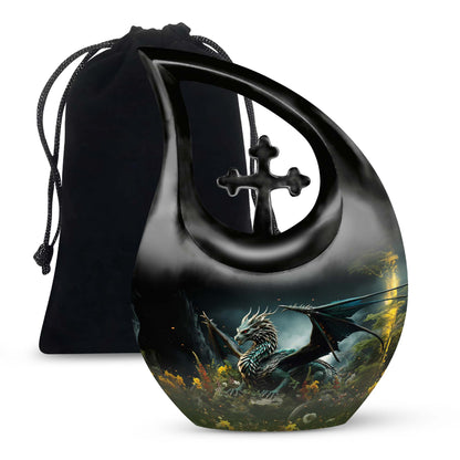 Wood Beach Cremation Urn for Human Ashes - 10-inch, 200 cu in - Yatskia