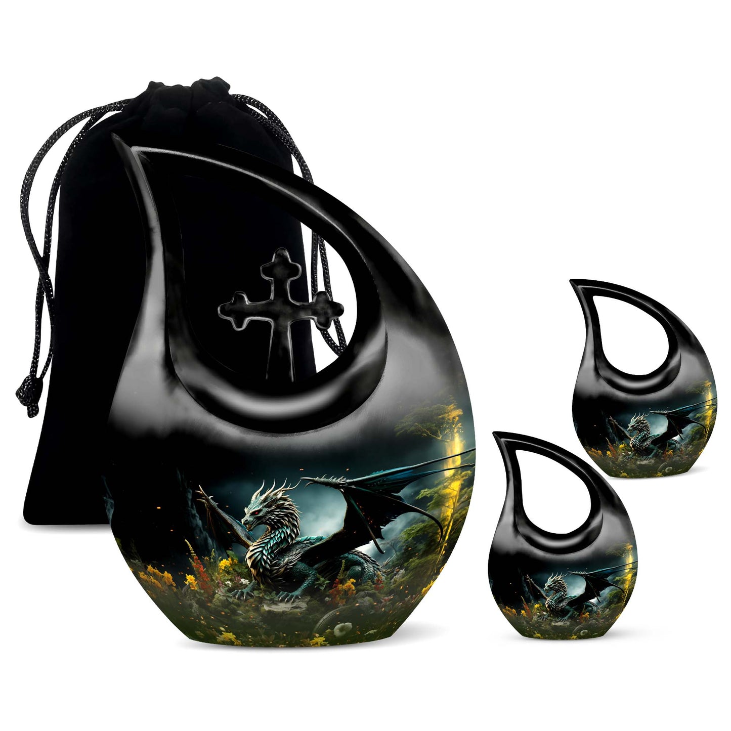 Wood Beach Cremation Urn for Human Ashes - 10-inch, 200 cu in - Yatskia