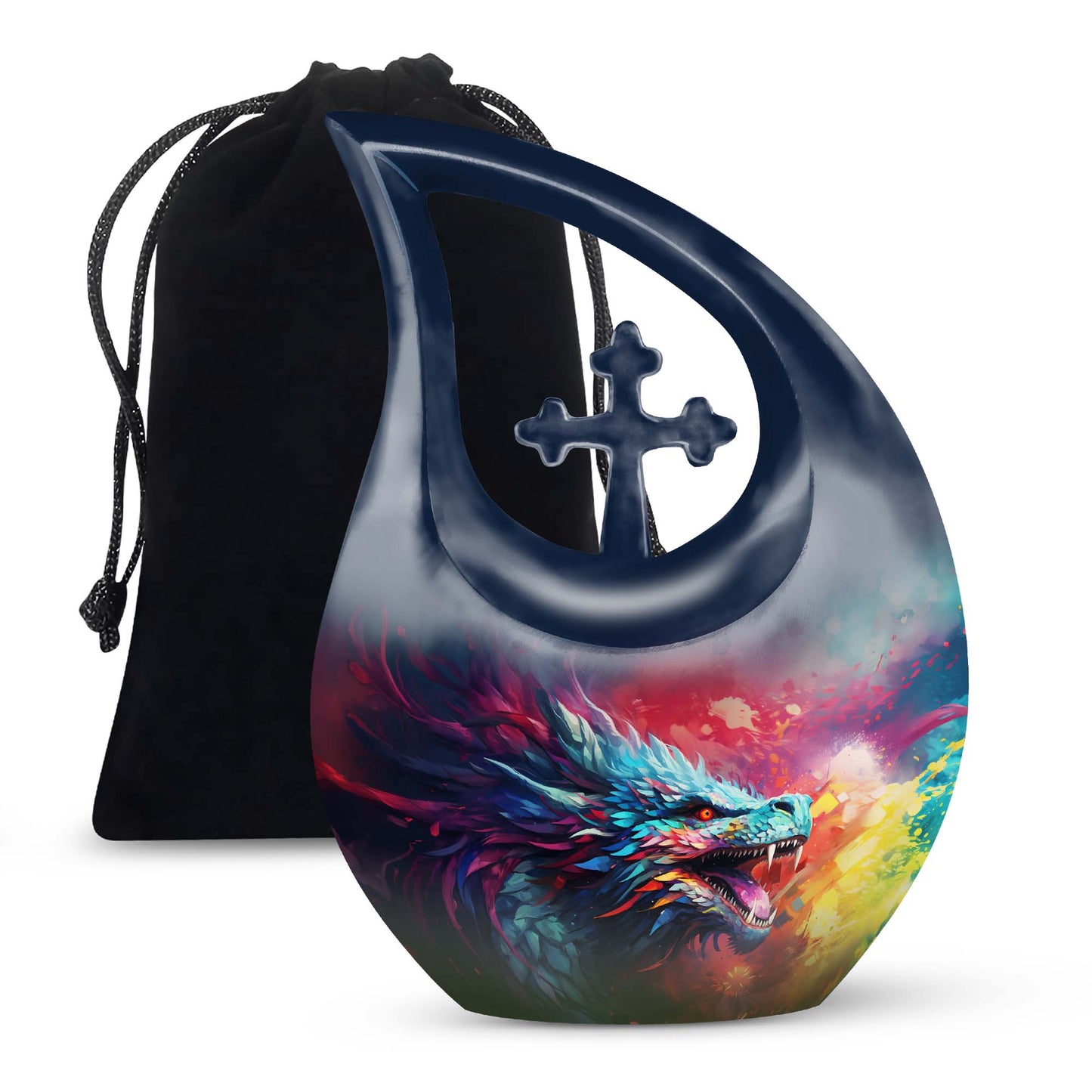 Colorful Dragon Urn - Dragon Urns Funeral Large Cremation Urns For Ashes