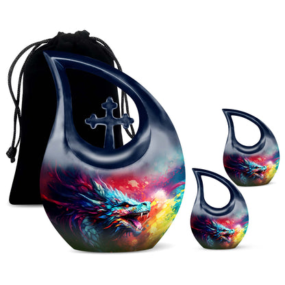 Colorful Dragon Urn - Dragon Urns Funeral Large Cremation Urns For Ashes