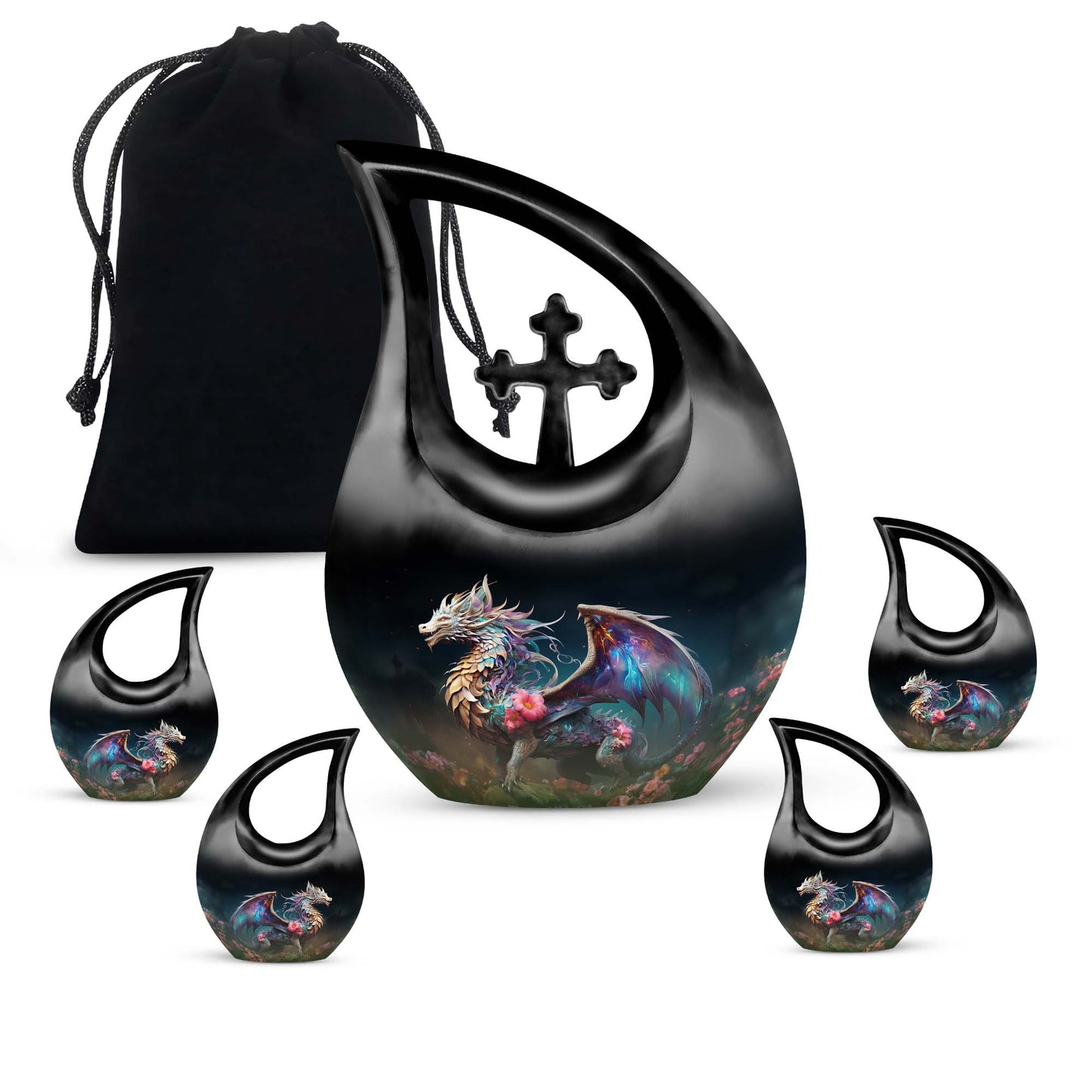 Colorful Dragon Urn For Sale - Dragon Urns Funeral Large Cremation Urns