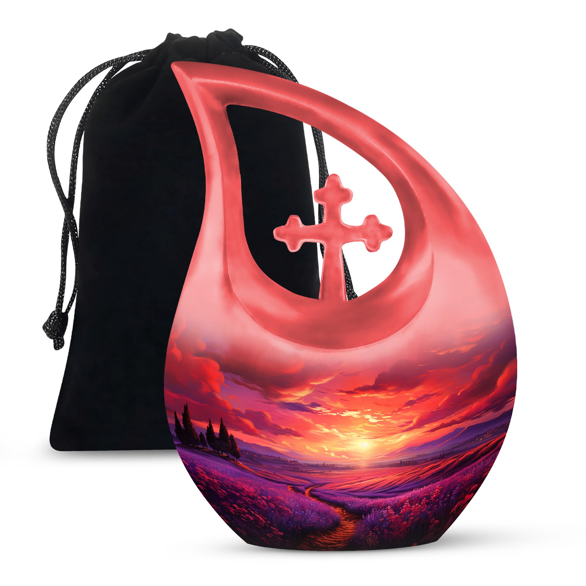 Lavender Farm Fields Urn For Men & Women - Large Urn for Human Ashes