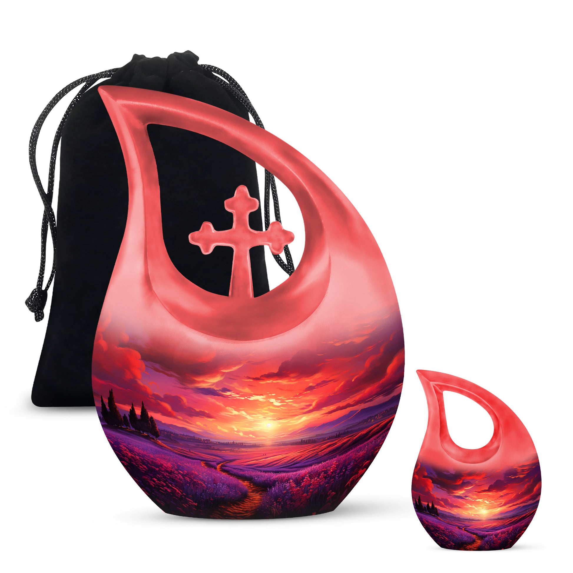 Lavender Farm Fields Urn For Men & Women - Large Urn for Human Ashes